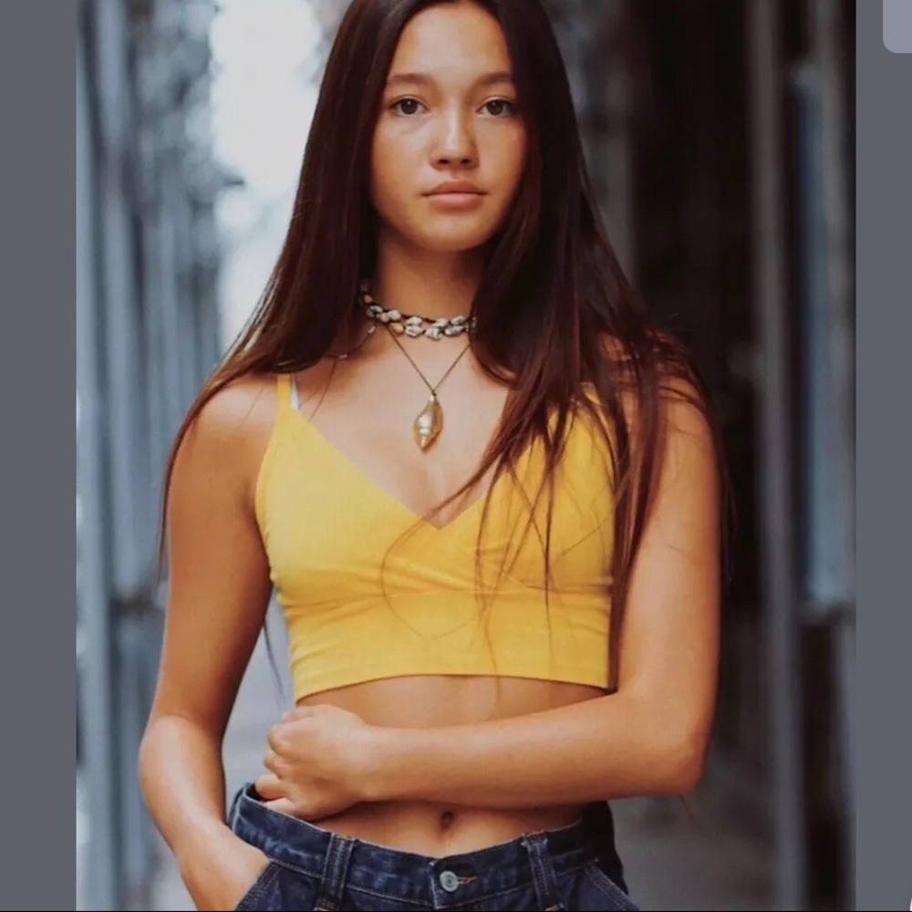 brandy melville yellow amara tank